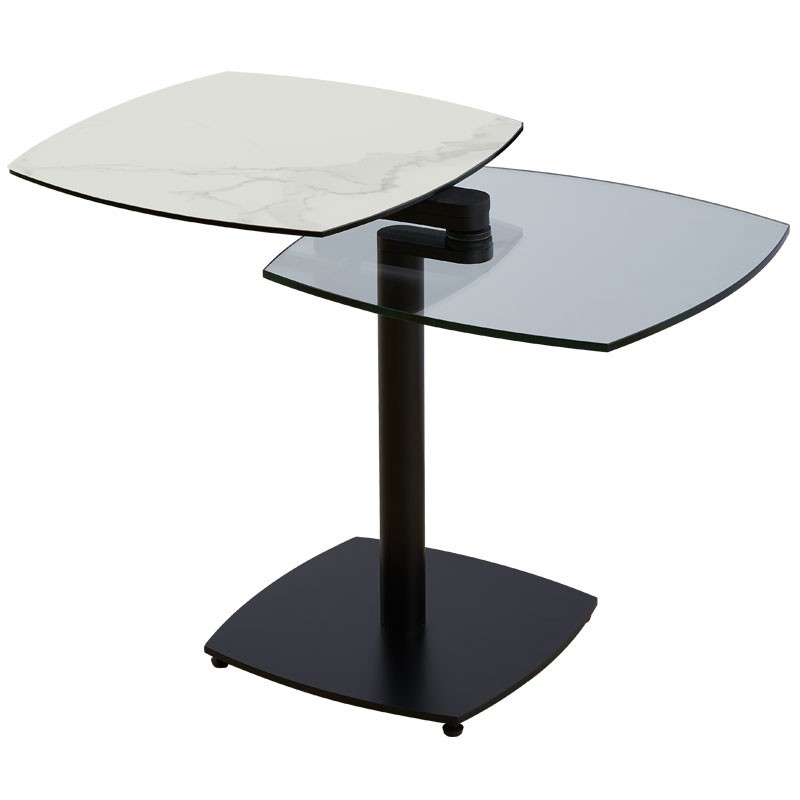 Coin canapé TONGA Arabescato 2 plateaux pivotants Coin canapé TONGA Arabescato 2 plateaux pivotants