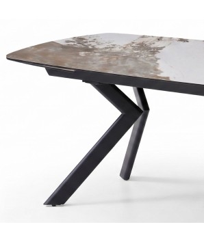 table à manger céramique pandora OPHELIA fermée 3/4 zoom