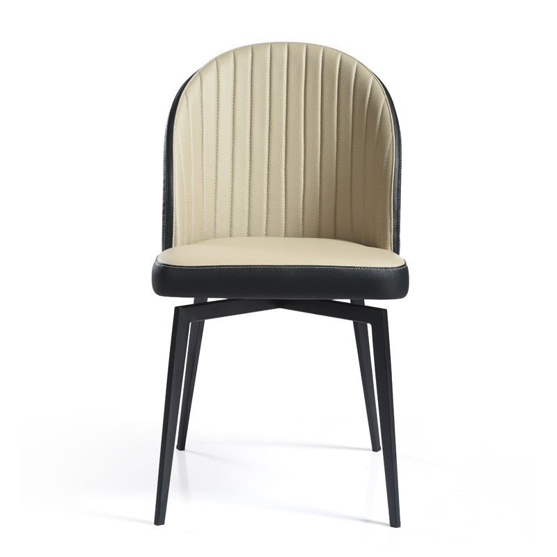 Lot de 2 chaises repas pivotantes ORNELLA Tissu Taupe Lot de 2 chaises repas pivotantes ORNELLA Tissu Taupe