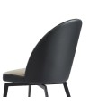 Lot de 2 chaises repas pivotantes ORNELLA Tissu Taupe Lot de 2 chaises repas pivotantes ORNELLA Tissu Taupe