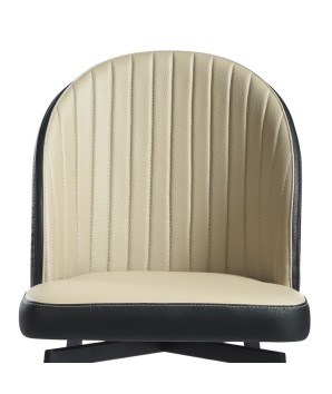 Lot de 2 chaises repas pivotantes ORNELLA Tissu Taupe