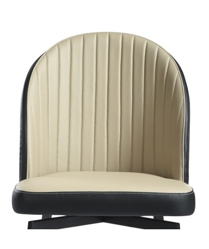 Lot de 2 chaises repas pivotantes ORNELLA Tissu Taupe
