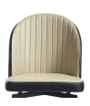 Lot de 2 chaises repas pivotantes ORNELLA Tissu Taupe Lot de 2 chaises repas pivotantes ORNELLA Tissu Taupe