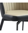 Lot de 2 chaises repas pivotantes ORNELLA Tissu Taupe Lot de 2 chaises repas pivotantes ORNELLA Tissu Taupe