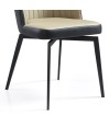 Lot de 2 chaises repas pivotantes ORNELLA Tissu Taupe Lot de 2 chaises repas pivotantes ORNELLA Tissu Taupe