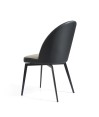 Lot de 2 chaises repas pivotantes ORNELLA Tissu Taupe Lot de 2 chaises repas pivotantes ORNELLA Tissu Taupe