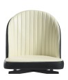 Lot de 2 chaises repas pivotantes ORNELLA Tissu Blanc