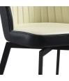 Lot de 2 chaises repas pivotantes ORNELLA Tissu Blanc