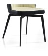 Lot de 2 chaises repas pivotantes ORNELLA Tissu Blanc