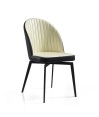 Lot de 2 chaises repas pivotantes ORNELLA Tissu Blanc