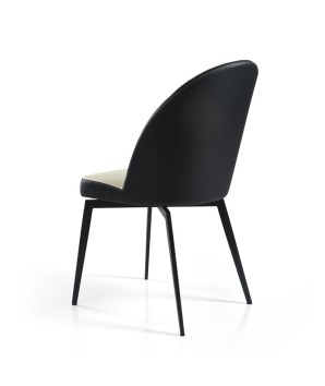 Lot de 2 Chaises Repas Pivotantes ORNELLA Tissu Blanc Design Urbain