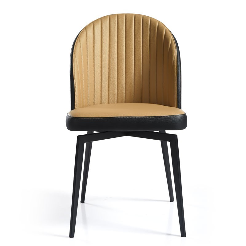 Lot de 2 chaises repas pivotantes ORNELLA Tissu Camel Lot de 2 chaises repas pivotantes ORNELLA Tissu Camel