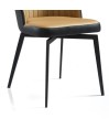 Lot de 2 chaises repas pivotantes ORNELLA Tissu Camel Lot de 2 chaises repas pivotantes ORNELLA Tissu Camel