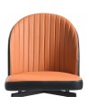 Lot de 2 chaises repas pivotantes ORNELLA Tissu Orange Lot de 2 chaises repas pivotantes ORNELLA Tissu Orange