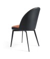 Lot de 2 chaises repas pivotantes ORNELLA Tissu Orange Lot de 2 chaises repas pivotantes ORNELLA Tissu Orange