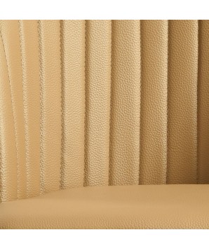 Fauteuil repas pivotant ORNELLA zoom pvc camel