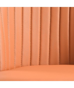 Fauteuil repas pivotant ORNELLA zoom pvc orange