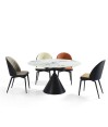 Table à manger ronde extensible 4-6 personnes ORNELLA Table à manger ronde extensible 4-6 personnes ORNELLA