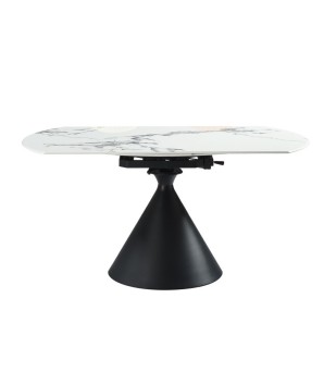 Table à manger ronde extensible 4-6 personnes ORNELLA