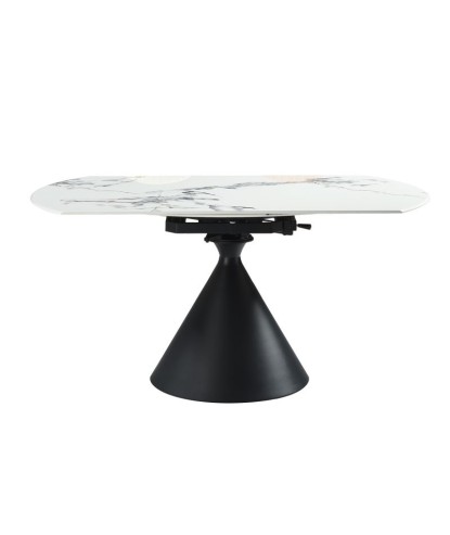 Table à manger ronde extensible 4-6 personnes ORNELLA