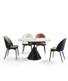 Table à manger ronde extensible 4-6 personnes ORNELLA Table à manger ronde extensible 4-6 personnes ORNELLA