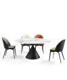 Table à manger ronde extensible 6-8 personnes ORNELLA Table à manger ronde extensible 6-8 personnes ORNELLA