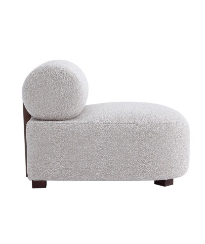 Fauteuil de salon design ALASKA Tissu Gris