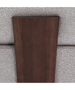 chauffeuse design ALASKA bois Tissu Gris détail vue dos