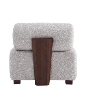 chauffeuse design ALASKA bois Tissu Gris vue dos
