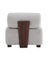 Fauteuil de salon design ALASKA Tissu Gris Fauteuil de salon design ALASKA Tissu Gris