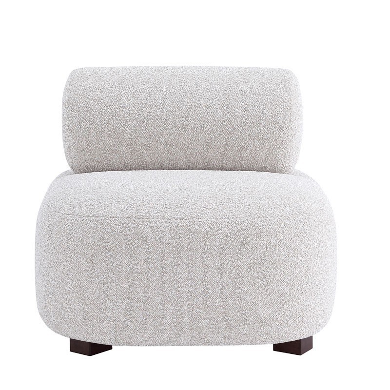 Fauteuil de salon design ALASKA Tissu Blanc Fauteuil de salon design ALASKA Tissu Blanc