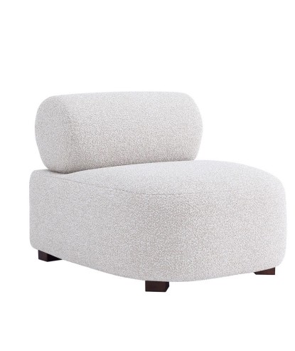 Fauteuil de salon design ALASKA Tissu Blanc