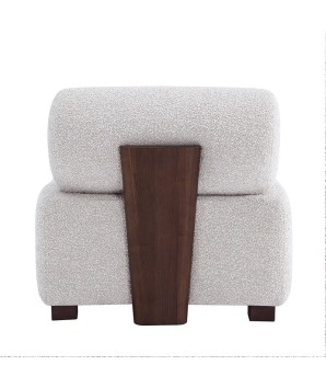 Fauteuil de salon design ALASKA blanc vue dos