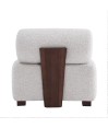 Fauteuil de salon design ALASKA Tissu Blanc Fauteuil de salon design ALASKA Tissu Blanc