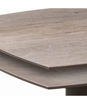 TABLE BASSE TONGA fermée détail céramique WOOD clair