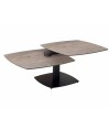 Table basse TONGA Wood Clair 2 plateaux pivotants Table basse TONGA Wood Clair 2 plateaux pivotants