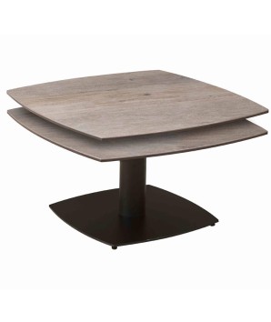 Table basse TONGA Wood Clair 2 plateaux pivotants