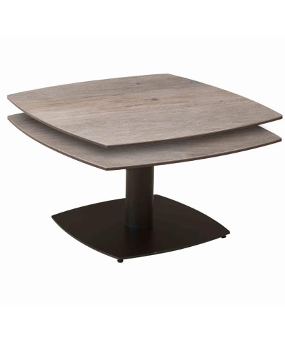 Table basse TONGA Wood Clair 2 plateaux pivotants