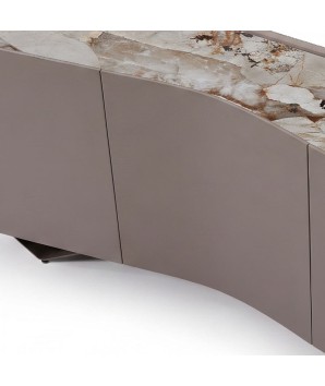buffet courbe STELLA bois céramique patagonia zoom porte centrale