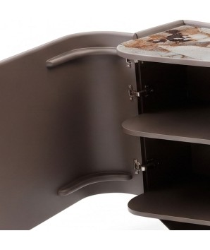buffet enfilade arrondi STELLA bois courbe céramique patagonia zoom renfort porte intérieur