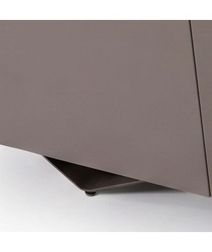 buffet taupe design STELLA bois courbe céramique patagonia zoom pied métal