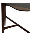Console bois verre sepia Mid-Century Moderne SYMPHONIE Console bois verre sepia Mid-Century Moderne SYMPHONIE