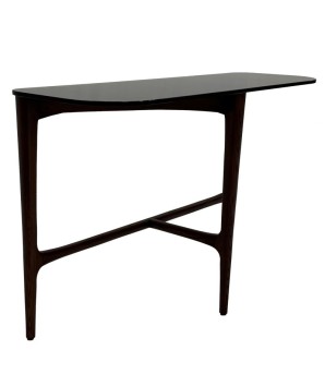 Console bois verre sepia Mid-Century Moderne SYMPHONIE