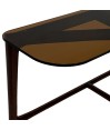 Console bois verre sepia Mid-Century Moderne SYMPHONIE Console bois verre sepia Mid-Century Moderne SYMPHONIE