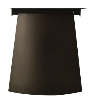 table à manger design TINA céramique vulcano détail pied bronze vue profil