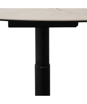 table basse relevable pied central TOUCHY céramique golden stone vérin