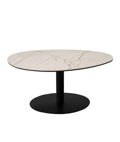 Table basse relevable chic et moderne TOUCHY Céramique Golden stone