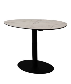table relevable gain de place TOUCHY céramique golden stone vue profil