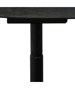 table basse relevable pied central TOUCHY céramique corten vérin