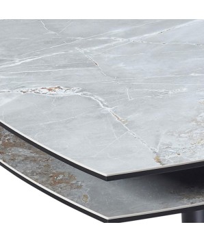 TABLE BASSE TONGA détail texture céramique Onyx